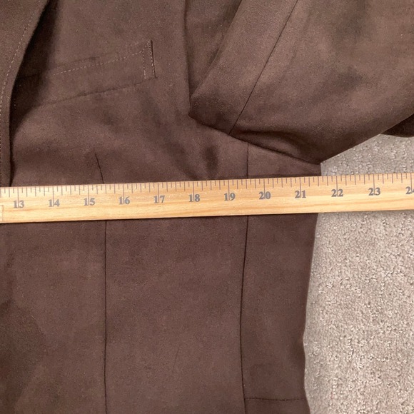 Ralph Lauren Blazer Mens 40L Brown Faux Suede 2-Button Minimalist Sport Coat - Picture 7 of 11